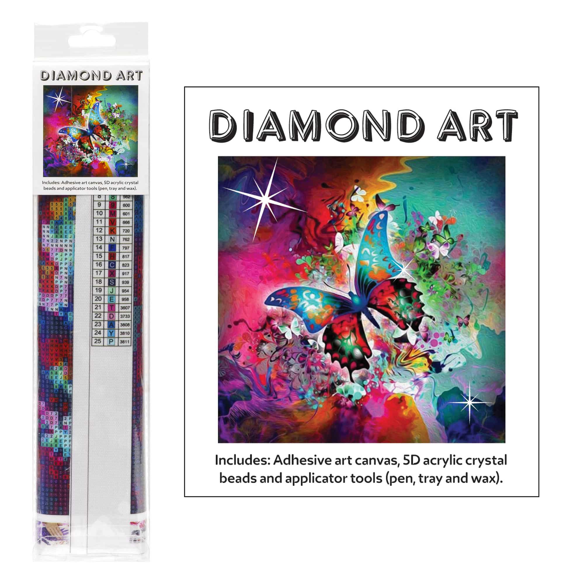 Diamond Art - 5D Art Kit - 30x30cm Butterfly