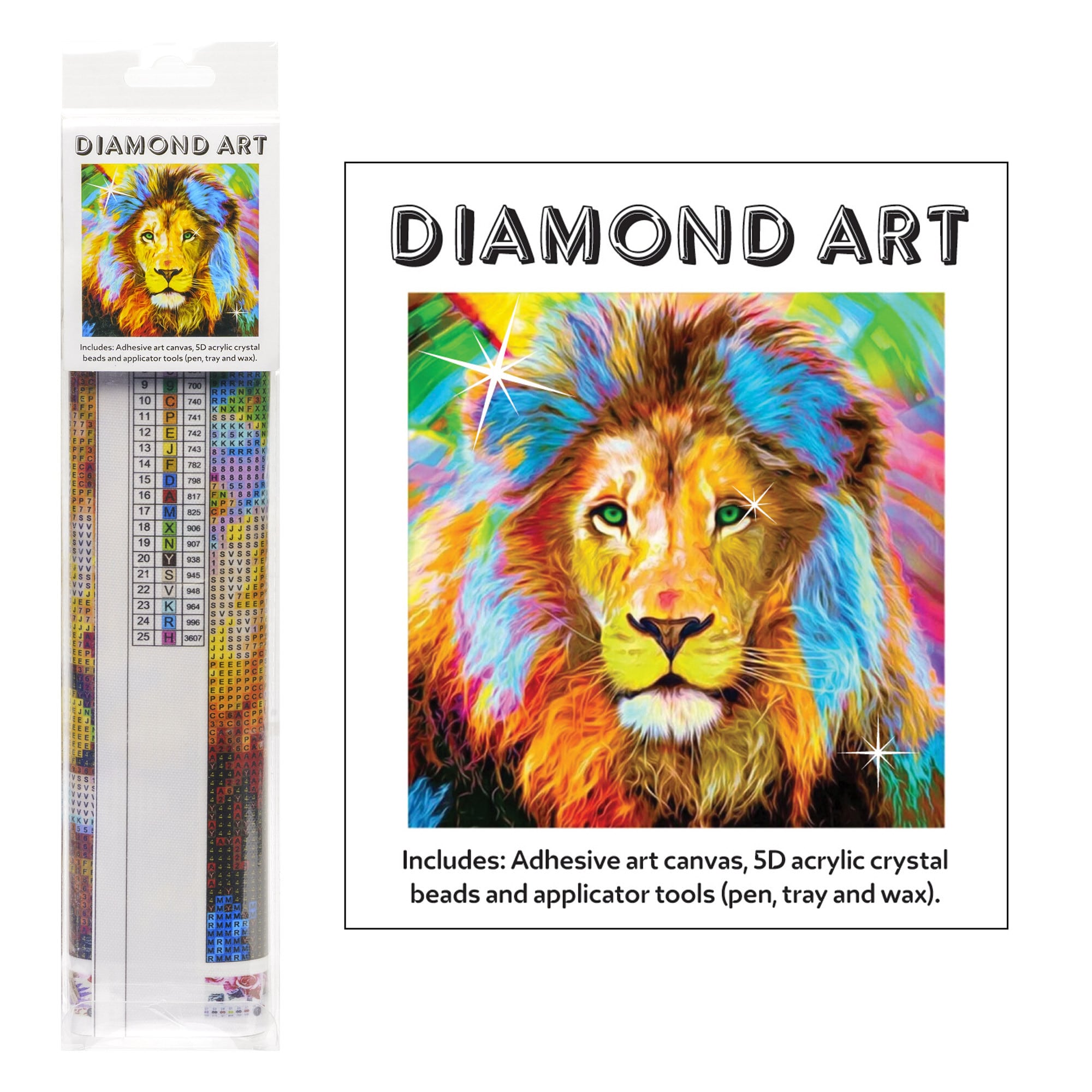 Diamond Art - 5D Art Kit - 30x30cm Lion