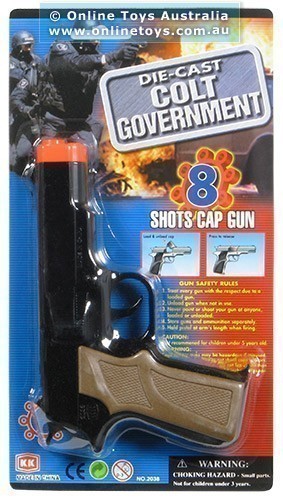 Die-Cast Colt Government Black Cap Gun