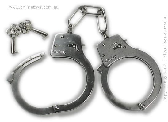 Die-Cast Toy Handcuffs - Close Up
