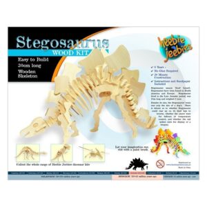 Dinosaur Skeleton Kit - 30cm Wooden Stegosaurus
