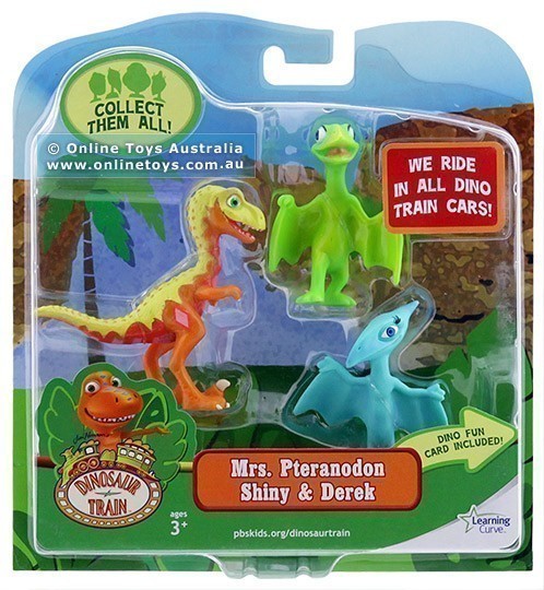 Dinosaur Train - 3 Pack - Mrs Pteranodon Shiny and Derek