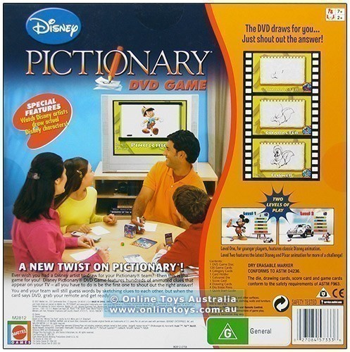 Disney - Pictionary DVD Game - Back