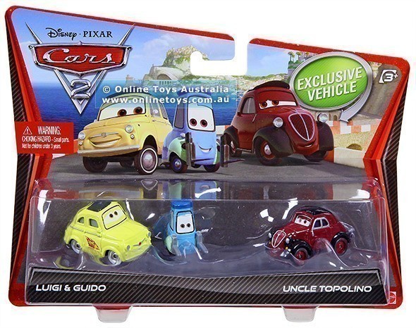Disney-Pixar Cars 2 - Twin Pack - Luigi Guido and Uncle Topolino