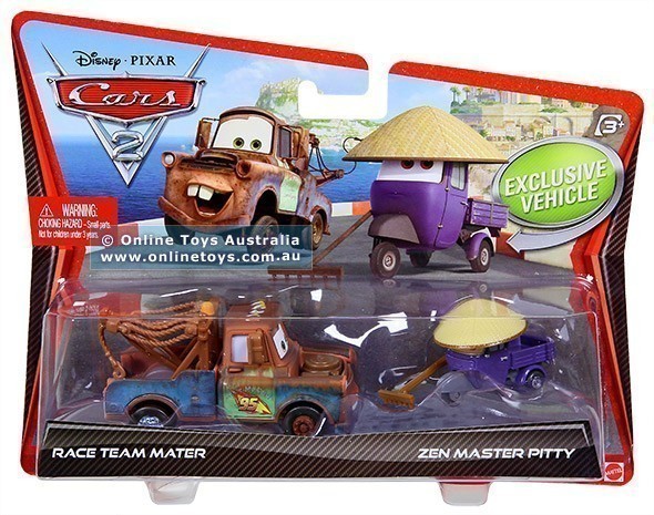 Disney-Pixar Cars 2 - Twin Pack - Race Team Mater and Zen Master Pitty