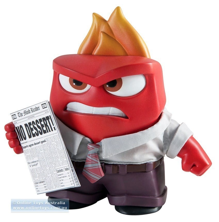 Disney Pixar - Inside Out - Large Anger Figure with Anger's Newspaper