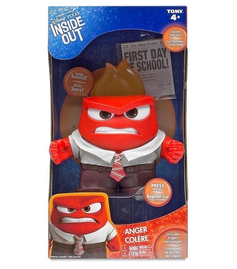Disney Pixar - Inside Out - Large Anger Figure with Anger's Newspaper