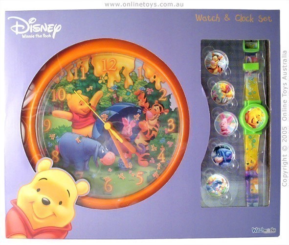Disneys Winnie The Pooh Watch And Clock Gift Set