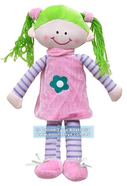 Dizzy Lizzy - 32cm Rag Doll - Green Hair