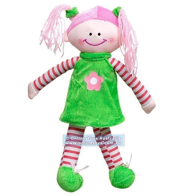 Dizzy Lizzy - 32cm Rag Doll - Light Pink Hair