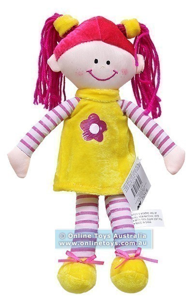 Dizzy Lizzy - 32cm Rag Doll - Pink Hair