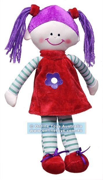 Dizzy Lizzy - 32cm Rag Doll - Purple Hair