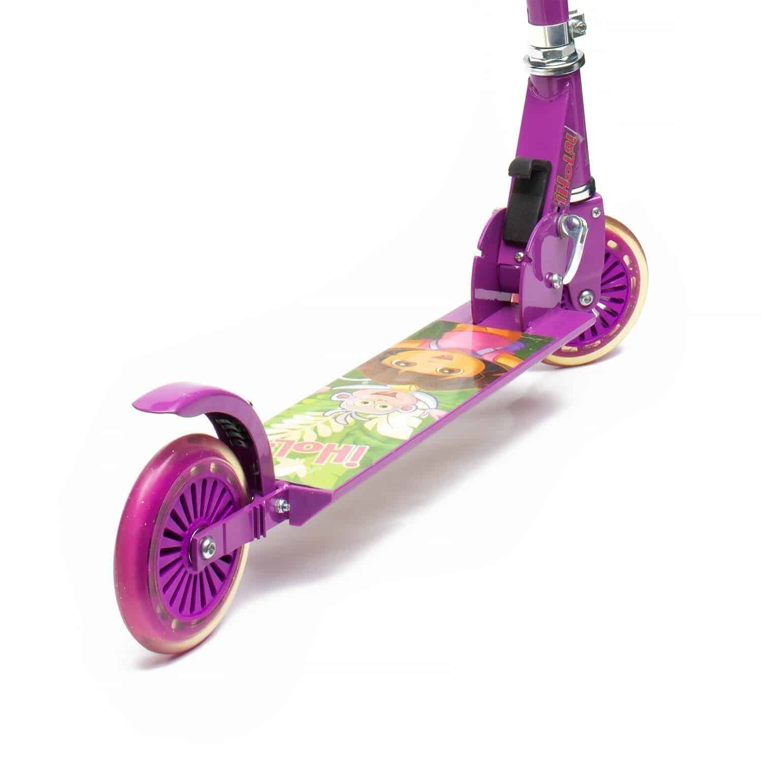 Dora The Explorer - Alloy Foldable Scooter with Heel Skates