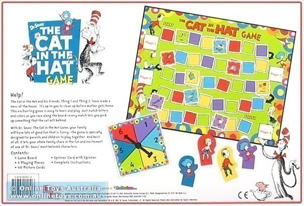 Dr. Seuss The Cat in the Hat Game - Back