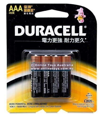 Duracell Alkaline Batteries - 4 X AAA