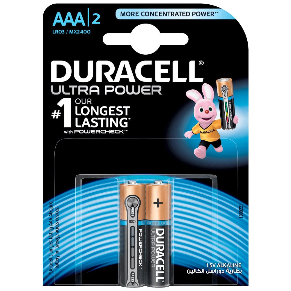 Duracell Ultra Alkaline Batteries - 2 X AAA