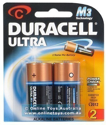 Duracell Ultra Alkaline Batteries - 2 X C