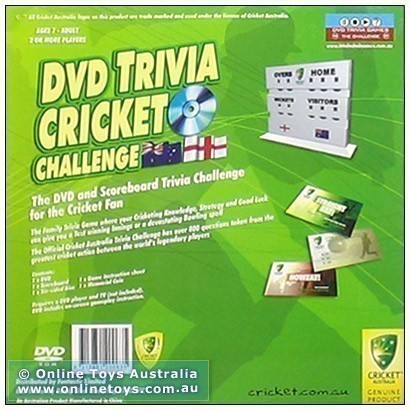 DVD Trivia Cricket Challenge - Back