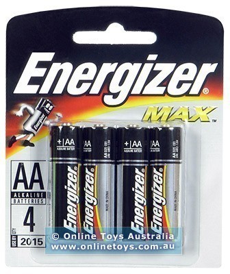 Energizer Max Alkaline Batteries - 4 X AA