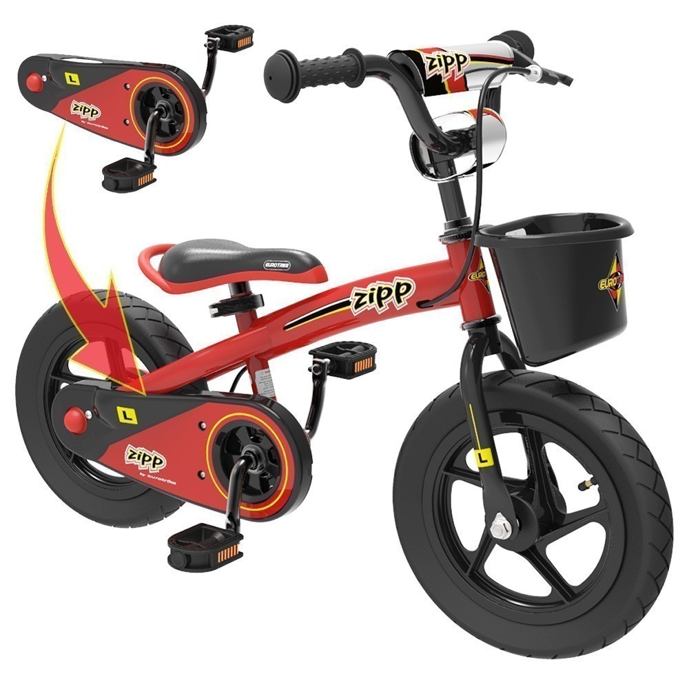 Eurotrike - Zipp 2-in-1 Balance & Pedal Bike - Red
