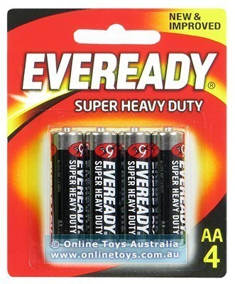 Eveready Super Heavy Duty Batteries - 4 X AA