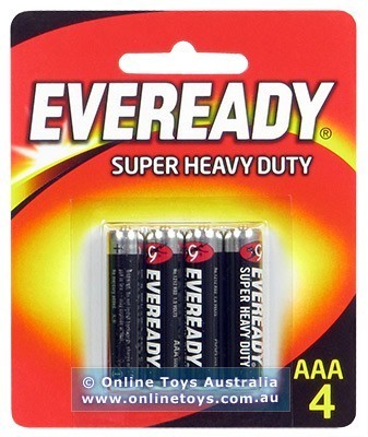 Eveready Super Heavy Duty Batteries - 4 X AAA