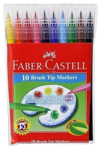 Faber-Castell - Brush Tip Markers - 10 Colours