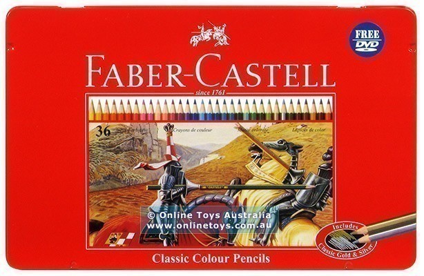 Faber-Castell - Classic Colour Pencils - Tin Case - 36 Colours