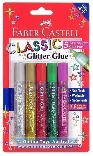 Faber-Castell - Classic Glitter Glue - 5 Colours