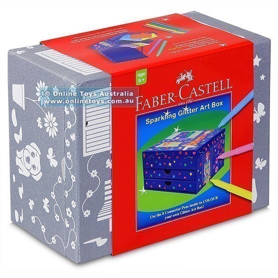 Faber-Castell - Connector Pens Sparkling Glitter Art Box - Silver