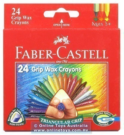 Faber-Castell - Grip Wax Crayons - 24 Colours