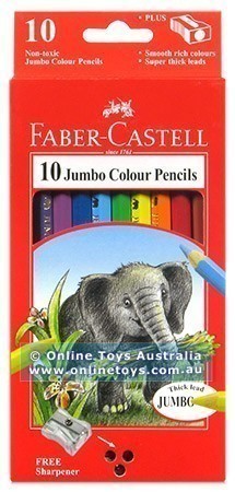 Faber-Castell - Jumbo Colour Pencils - 10 Colours