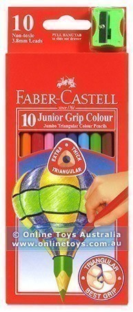 Faber-Castell - Junior Grip Colour Pencils - 10 Colours