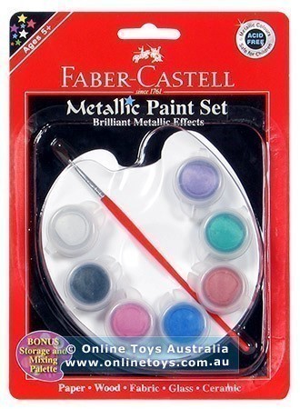 Faber-Castell - Metalic Paint Set - 7 Colours