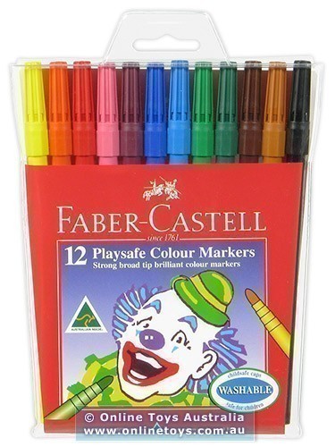 Faber-Castell - Playsafe Colour Markers - 12 Colours