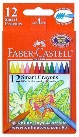 Faber-Castell - Smart Crayons - 12 Synthetic Colours