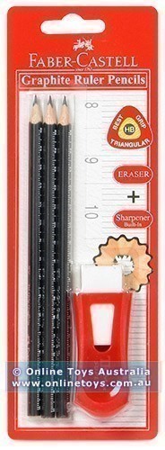 Faber-Castell - Tri-Grip Ruler Pencil Set