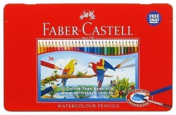 Faber-Castell - Watercolour Pencils - Tin Case - 36 Colours