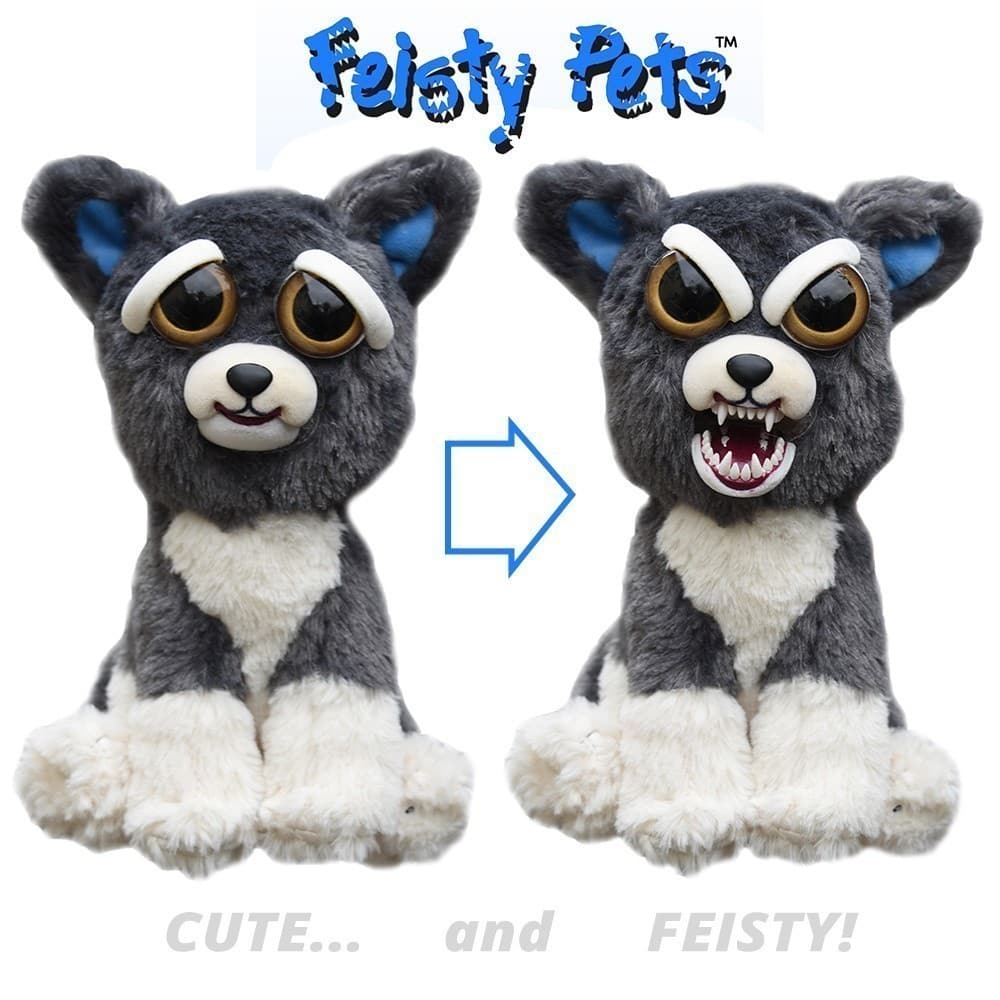 Feisty Pets - Sammy Suckerpunch (Gray Dog)