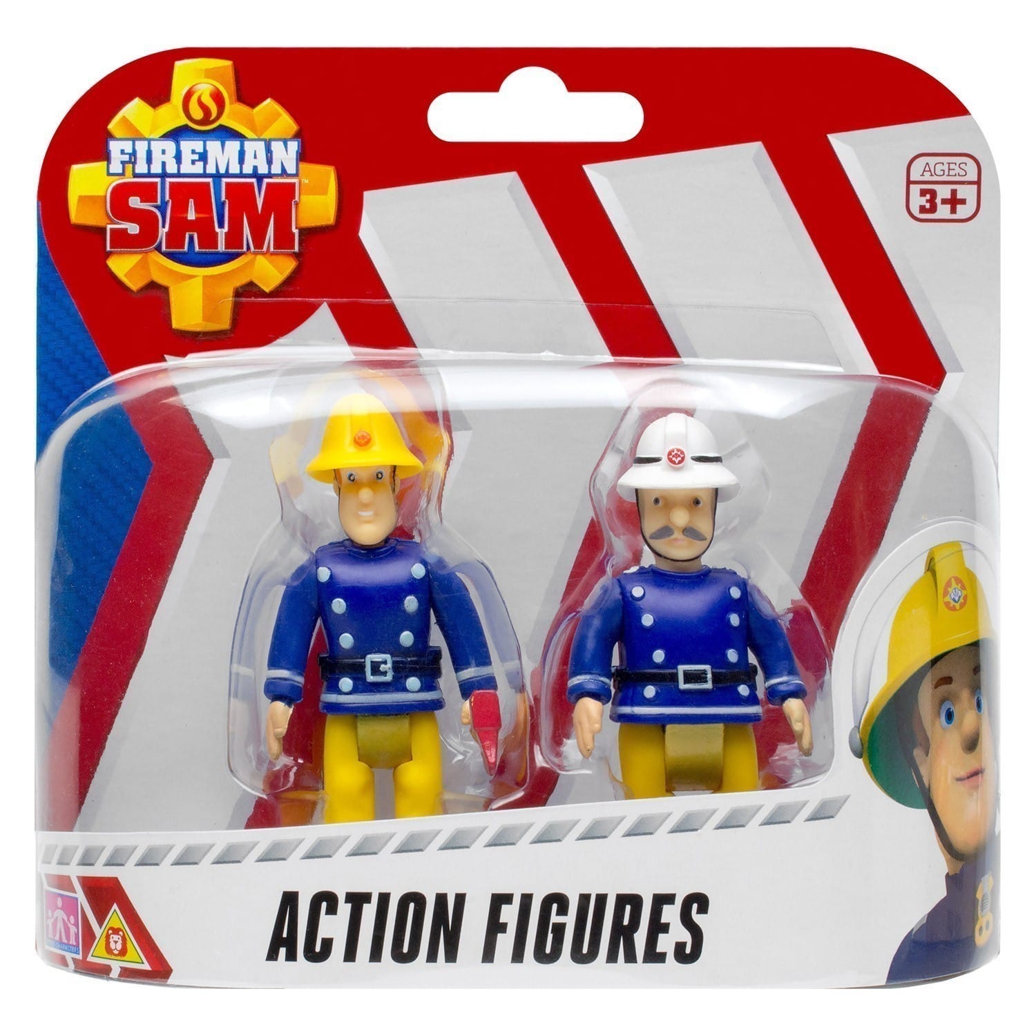 Fireman Sam - Action Figures Twin Pack - Sam With Axe & Officer Steele