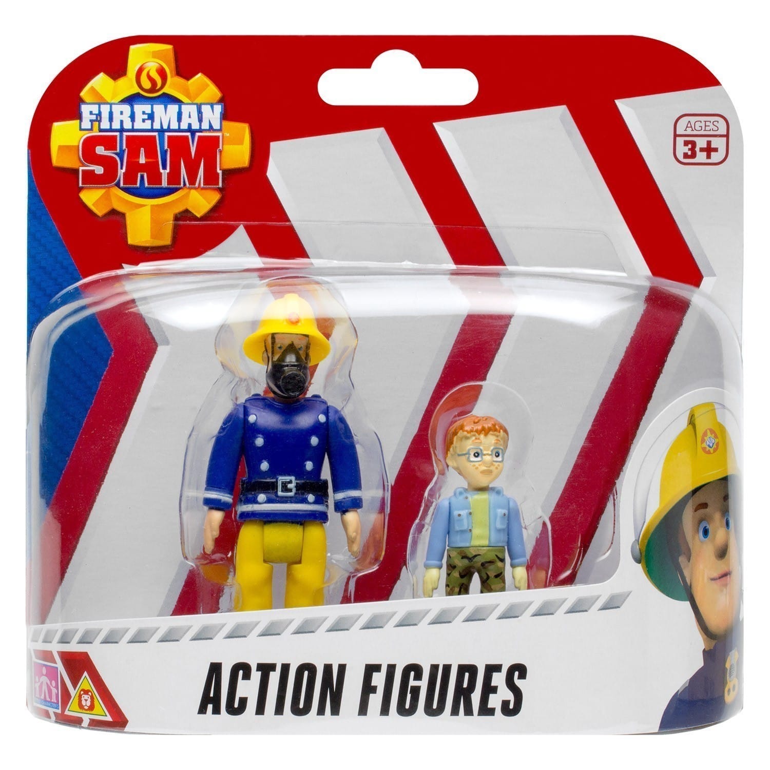 Fireman Sam - Action Figures Twin Pack - Sam With Mask & Norman