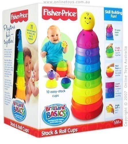 Fisher Price - Brilliant Basics - Stack and Roll Cups - Box