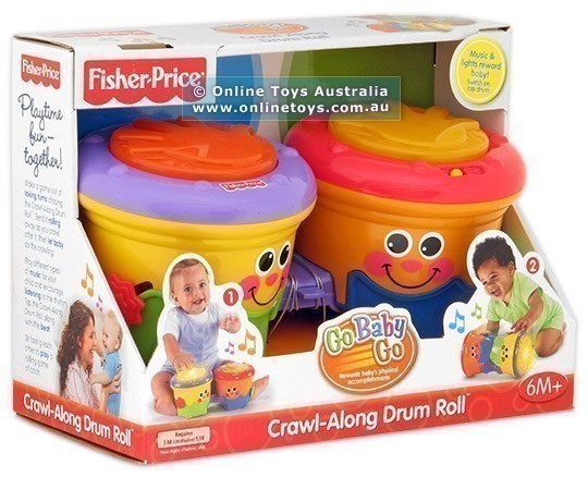 Fisher Price - Go Baby Go - Crawl-Along Drum Roll