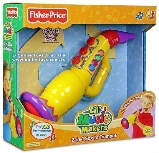 Fisher Price - Lil Music Makers - 2-in-1 Sax to Trumpet