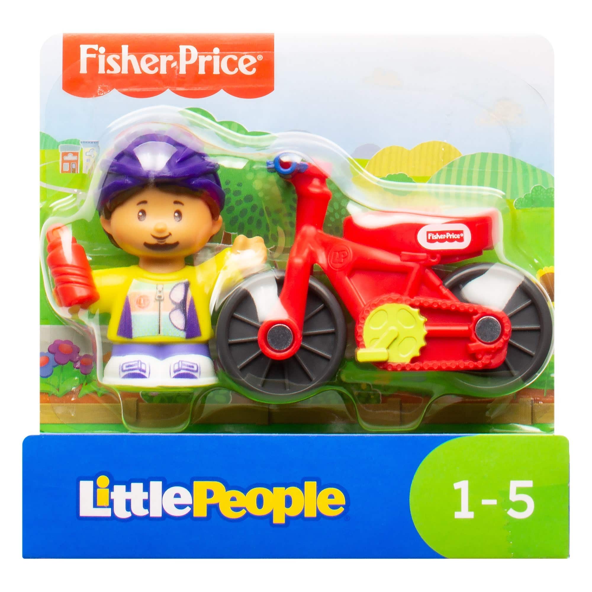 Fisher Price - Little People Figures - Cyclist Samuel and Bike