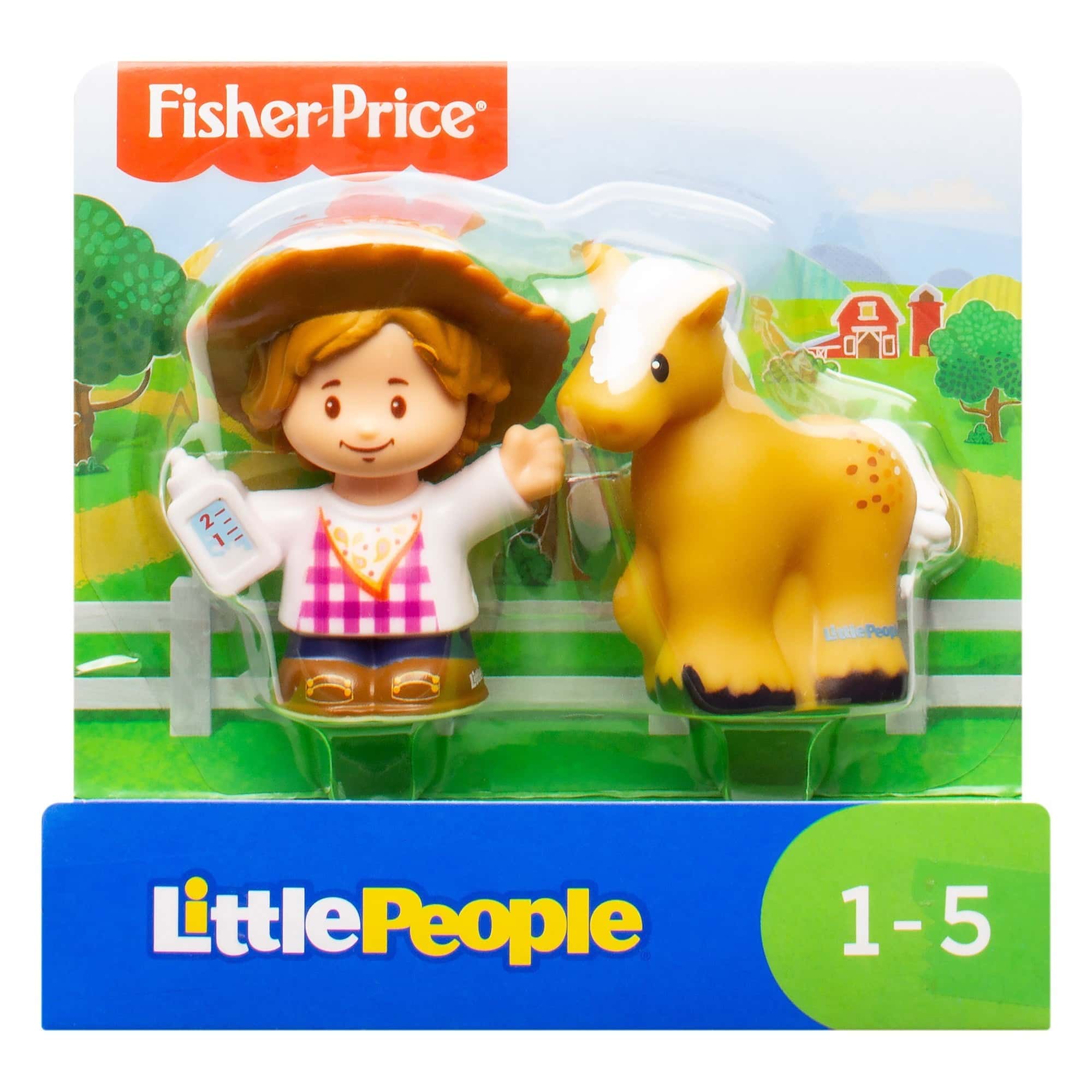 Fisher Price - Little People Figures - Farmer Melodee and Pony