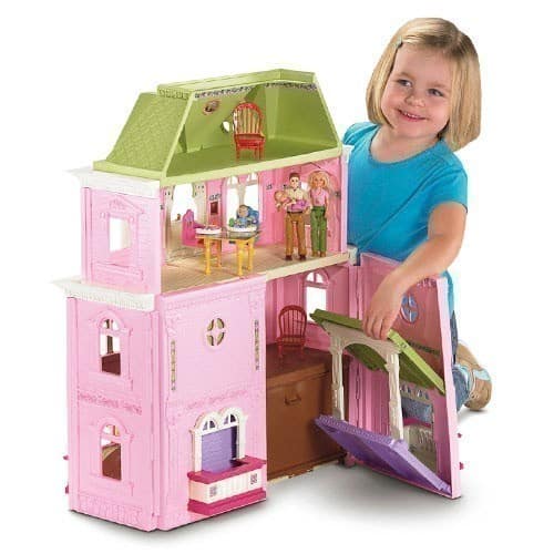 Fisher Price - Loving Family - Grand Dollhouse - With Girl Playing