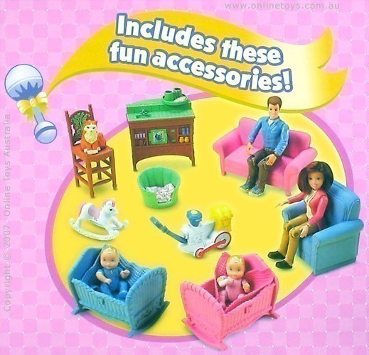 Fisher Price - Loving Family - Twin Time Dollhouse - Included Accessories