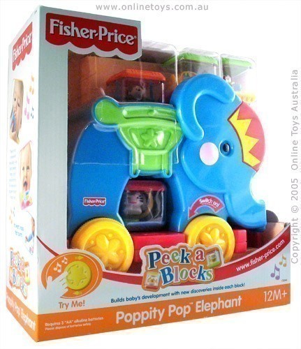 Fisher Price Peek-a-Blocks - Poppity Pop Elephant