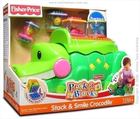 Fisher Price - Peek-a-Blocks - Stack & Smile Crocodile